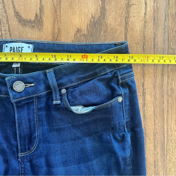 Paige Skyline Skinny Jeans Medium Dark Wash Blue Denim Size 29 Casual - Picture 6 of 14